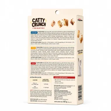 Bánh thưởng cho mèo Catty Crunch vị gà bò & cá ngừ