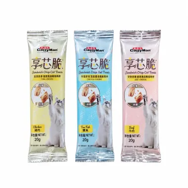Bánh thưởng cho mèo Catty Crunch vị gà bò & cá ngừ
